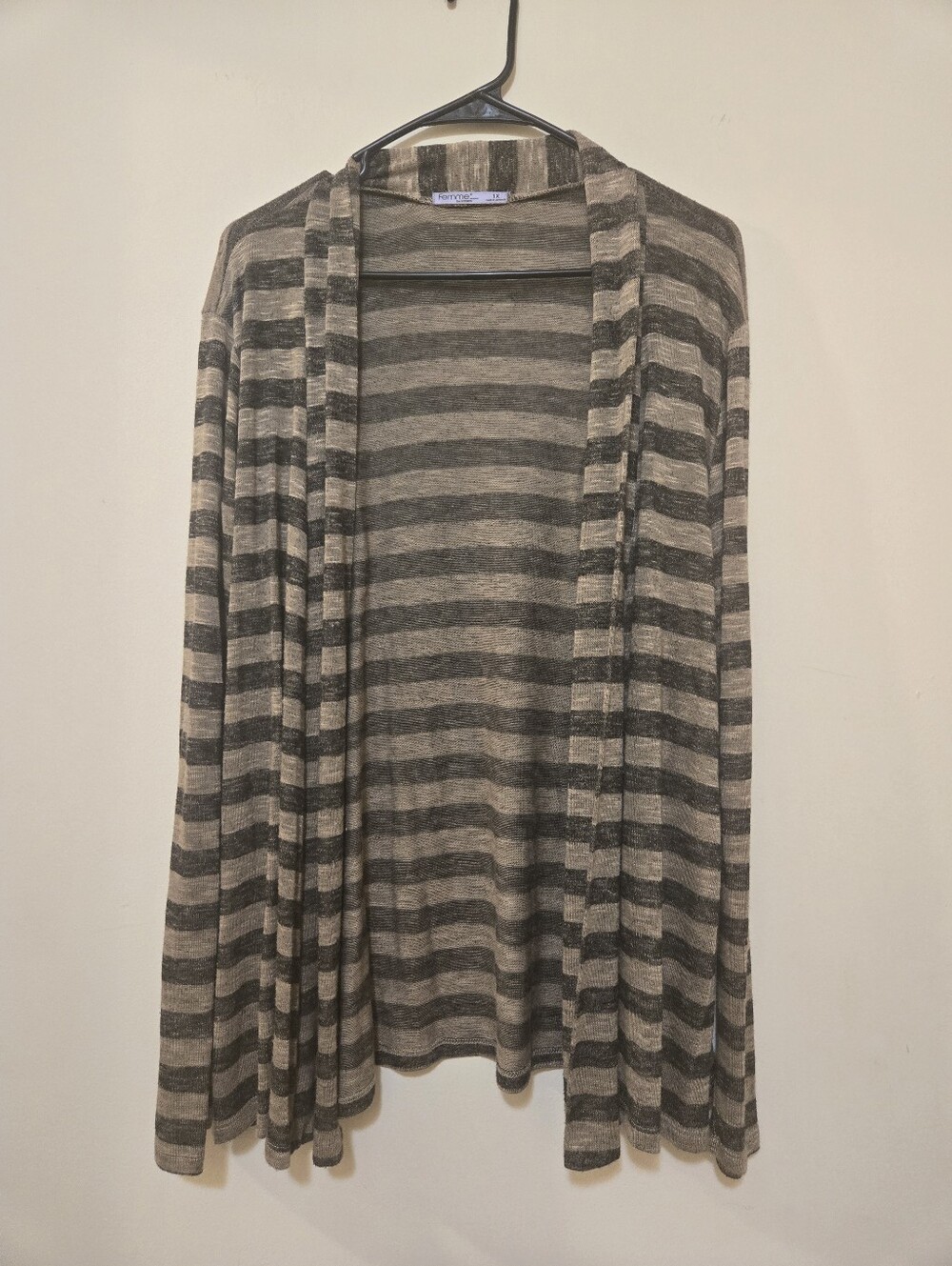 Womens Open-front, long-sleeve cardigan, Size 1X